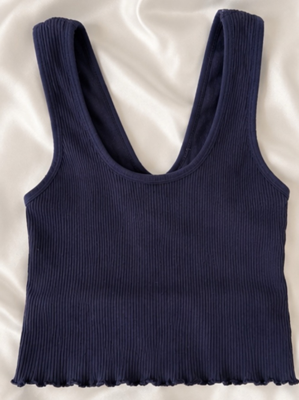 90 Degree By Reflex Ribbed Navy Tank Top